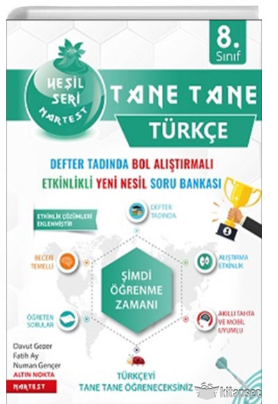 1705673670.jpg NARTEST YAYINEVİ 8. SINIF YEŞİL TANE TANE TÜRKÇE SORU BANKASI (KAMPANYALI) - Görsel 1