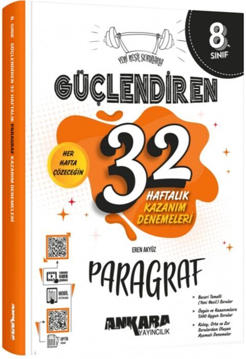 ankara-yayincilik-8-sinif-paragr_OTIxMzMyMjMy_1.jpg ANKARA YAYINLARI PARAGRAF 32 HAFTALIK GÜÇLENDİREN KAZANIM DENEMELERİ - Görsel 1