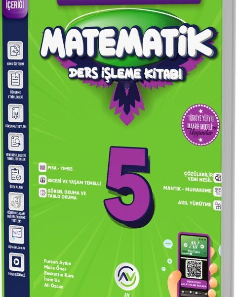 AV YAYINLARI 5.SINIF AV DERS İŞLEME KİTABI MATEMATİK - 25-26
