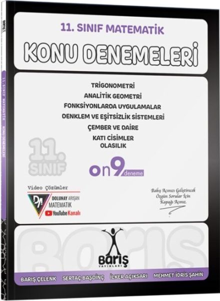 BARIŞ YAYINLARI 11. Sınıf Matematik Konu Denemeleri