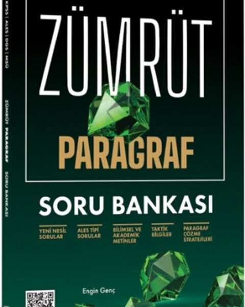 BENZERSİZ AKADEMİ YAYINLARI
TYT AYT KPSS ALES DGS MSÜ Zümrüt Paragraf Soru Bankası