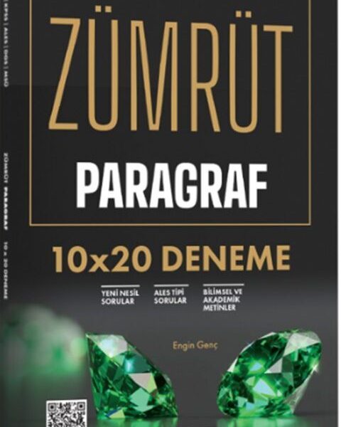 BENZERSİZ AKADEMİ YAYINLARI
TYT AYT KPSS ALES DGS MSÜ Zümrüt Paragraf 10 x 20 Deneme