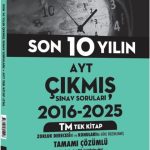 ÇAP YAYINLARI YKS AYT ÇIKMIŞ SRLRI TÜM TEK TM 2016-2025