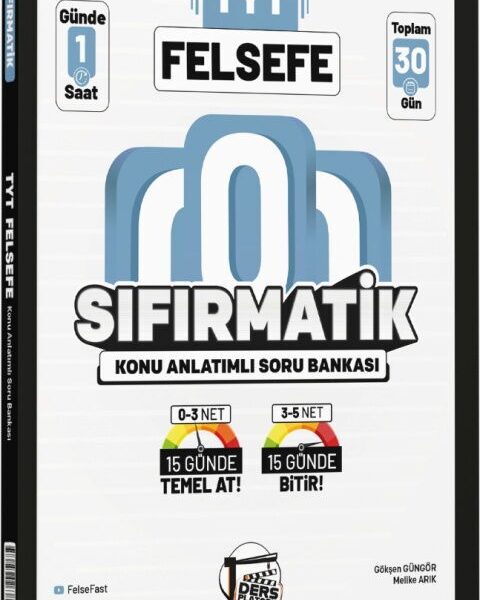 DERS PLATOSU YAYINLARI TYT SIFIRMATİK K.A. KAMP FELSEFE -26