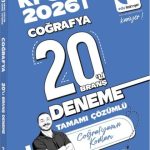 EDU KARİYER YAYINLARI  Coğrafyanın Kodları 2026 KPSS Coğrafya 20'li Branş Deneme 
Tamamı Çözümlü