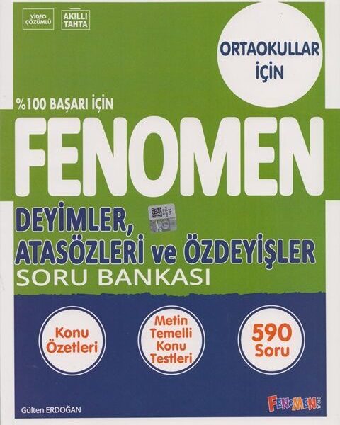 FENOMEN YAYINCILIK 8 DEYİMLER ATASÖZLERİ VE ÖZDEYİŞLER SORU BANKASI