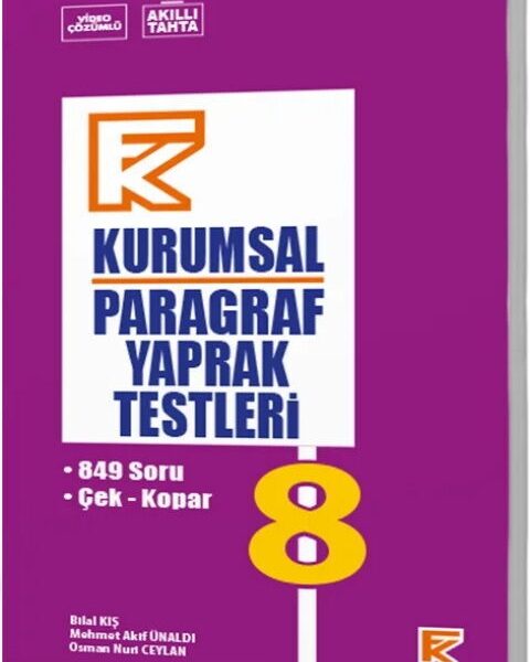 FENOMEN YAYINCILIK FK 8 KURUMSAL PARAGRAF YAPRAK TESTLERİ