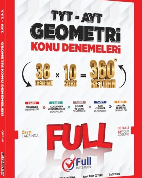 FULL MATEMATİK YAYINLARI YKS TYT AYT KONU DENEMELER GEOMETRİ - 2024-25