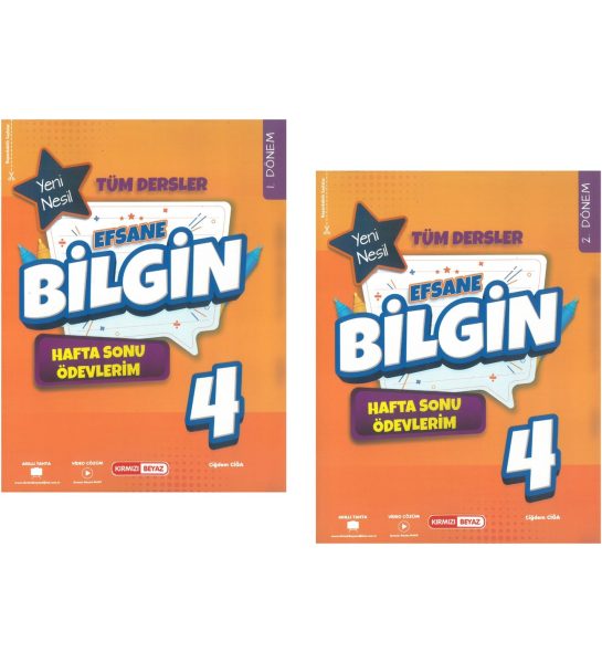 KIRMIZI BEYAZ YAYINLARI EFSANE BİLGİN HAFTA SONU ÖDEVLERİM (2KİTAP) YENİ
