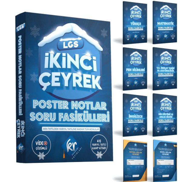 KR AKADEMİ YAYINLARI LGS İkinci  Çeyrek Poster Notlar Soru Fasikülleri