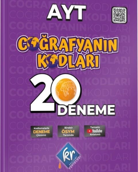 KR AKADEMİ YAYINLARI Coğrafyanın Kodları AYT Coğrafya Çözümlü 20 Deneme