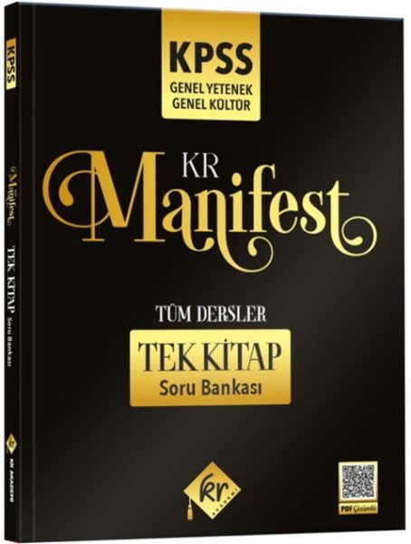 KR AKADEMİ YAYINLARI KPSS Genel Yetenek Genel Kültür Manifest Tüm Dersler Tek Kitap Soru Bankası