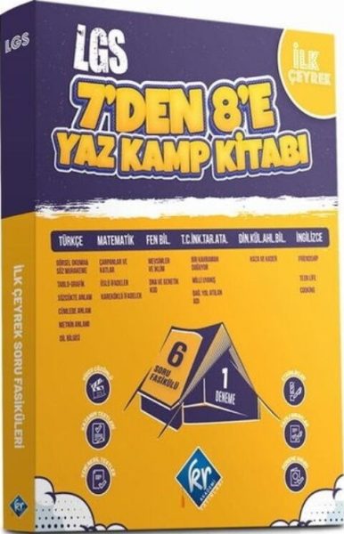 KR AKADEMİ YAYINLARI LGS 7'den 8'e Yaz Kamp Kitabı (Tüm Dersler)