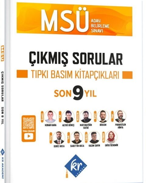 KR AKADEMİ YAYINLARI MSÜ Çıkmış Sorular Son 9 Yıl Tıpkı Basım Kitapçıkları