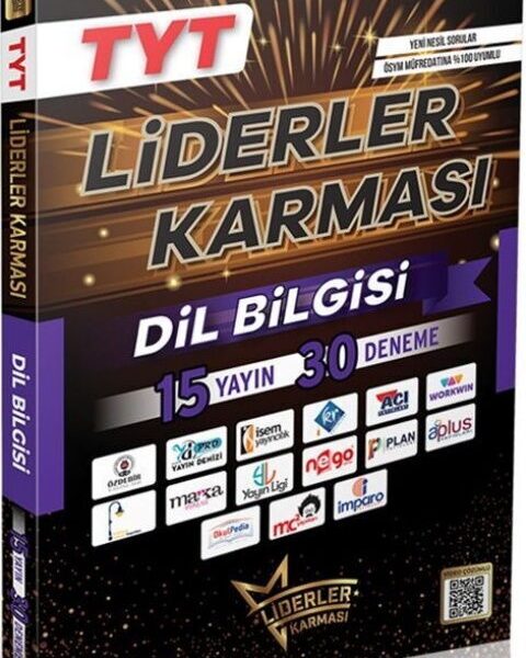 LİDERLER KARMASI YAYINLARI TYT Dil Bilgisi Video Çözümlü 15 Yayın 30 Deneme