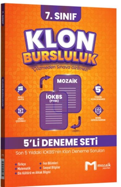MOZAİK YAYINLARI 7.SINIF MOZAİK İOKBS KLON 5 Lİ DENEME SETİ - 25-26
