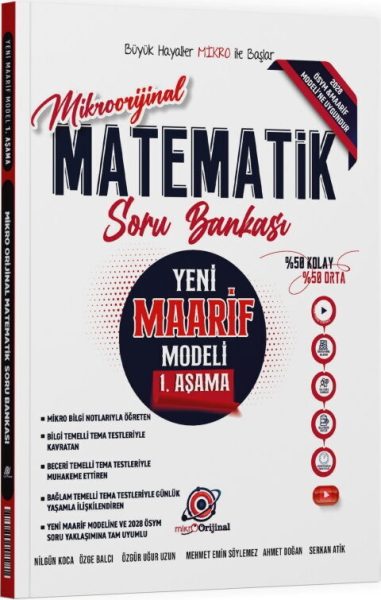 MİKRO ORİJİNAL YAYINLARI MAARİF S.B. MATEMATİK 1 - 26-27