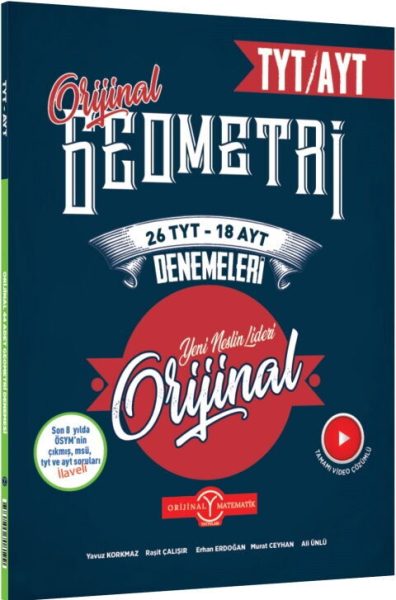 ORİJİNAL YAYINLARI TYT 26 AYT 18 DENEME GEOMETRİ - 25-26