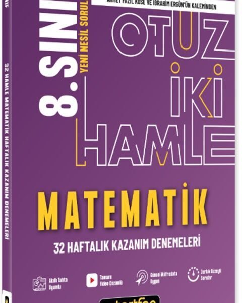STARFEN YAYINLARI 8.SINIF MATEMATİK 32 HAMLE HAFTALIK KAZANIM