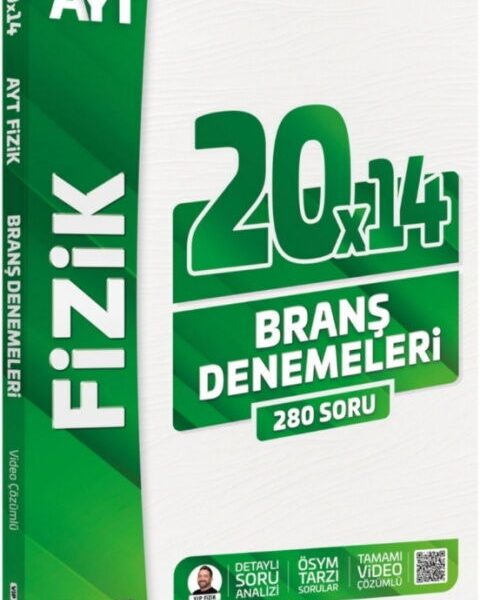 KR AKADEMİ YAYINLARI VİP Fizik AYT Fizik Tamamı Video Çözümlü 20x14 Branş Denemeleri