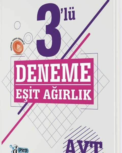 YAYIN DENİZİ PRO YAYINLARI YKS AYT PRO DENEME 3 LÜ EŞİT AĞIRLIK - 2022