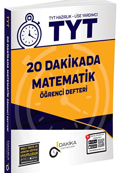 20 DAKİKA YAYINLARI TYT MATEMATİK ÖĞRENCİ DEFTERİ
