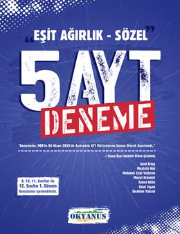 9786057832955.jpg OKYANUS YAYINCILIK 5'li Ayt Eşit Ağırlık - Sözel Denemesi (2023 Ayt 1. Dönem) - Görsel 1