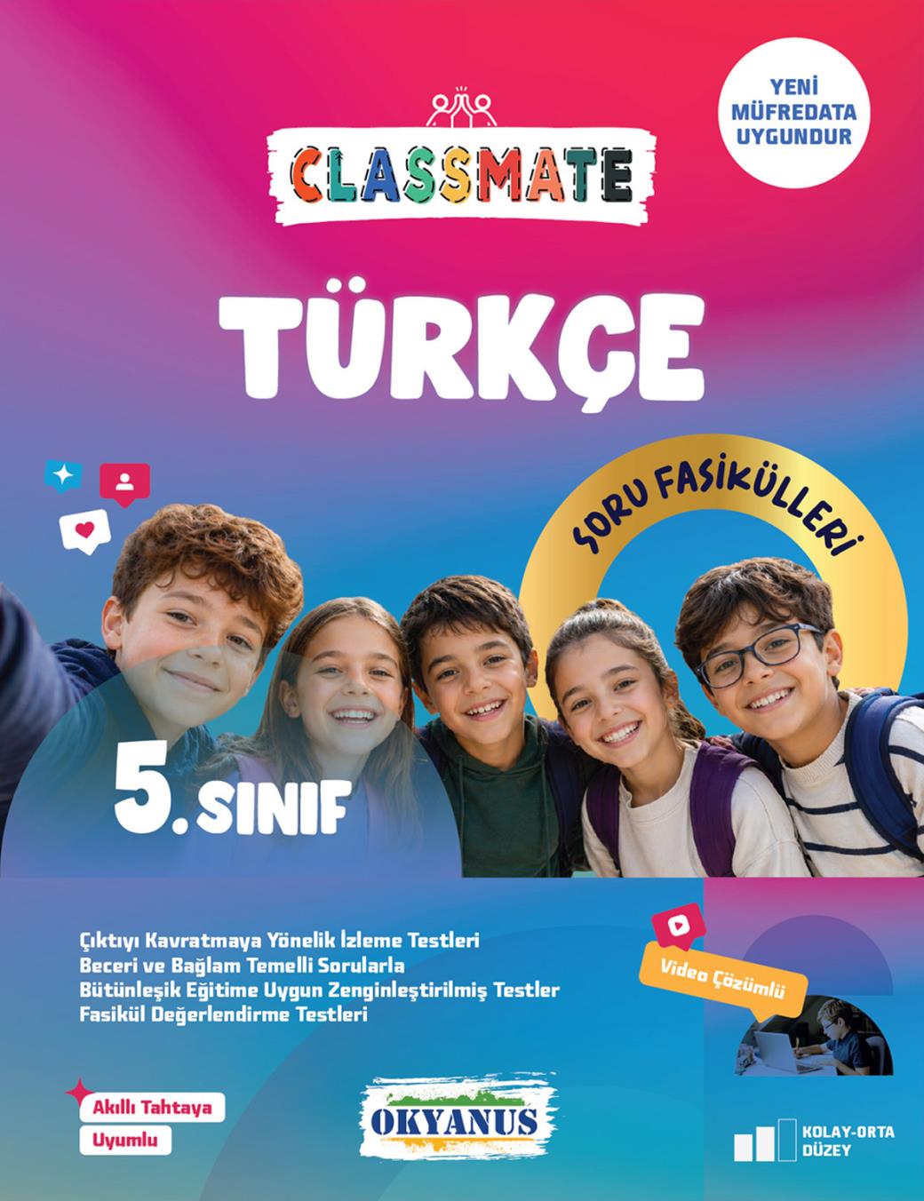 9786255636508.jpg OKYANUS YAYINCILIK 5. Sınıf Classmate Türkçe Soru Fasikülleri - Görsel 1
