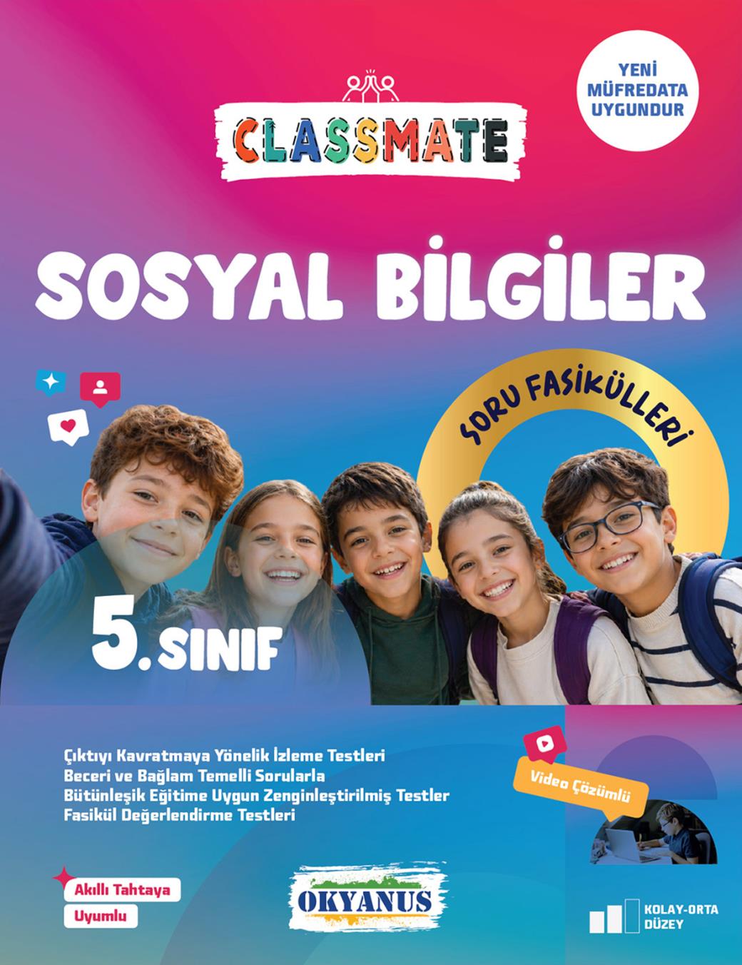 9786255636539.jpg OKYANUS YAYINCILIK 5. Sınıf Classmate Sosyal Bilgiler Soru Fasikülleri - Görsel 1