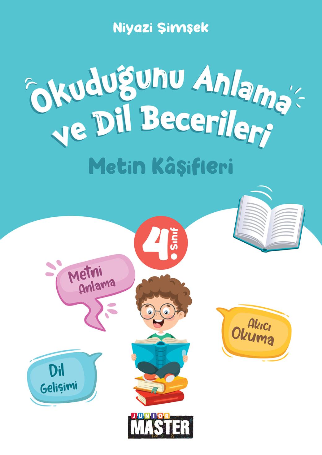 9786256537941.jpg OKYANUS YAYINCILIK 4. Sınıf Junior Master Okuduğunu Anlama Ve Dil Becerileri Metin Kâşifleri - Görsel 1
