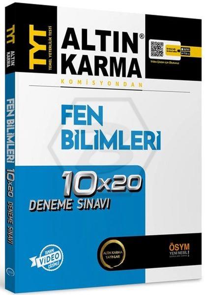 9786257376068.jpg ALTIN KARMA YAYINLARI TYT Fen Bilimleri 10*20 Branş Deneme - Görsel 1