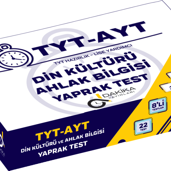 20 DAKİKA YAYINLARI TYT-AYT DİN KÜLTÜRÜ VE AHLAK BİLGİSİ YAPRAK TEST