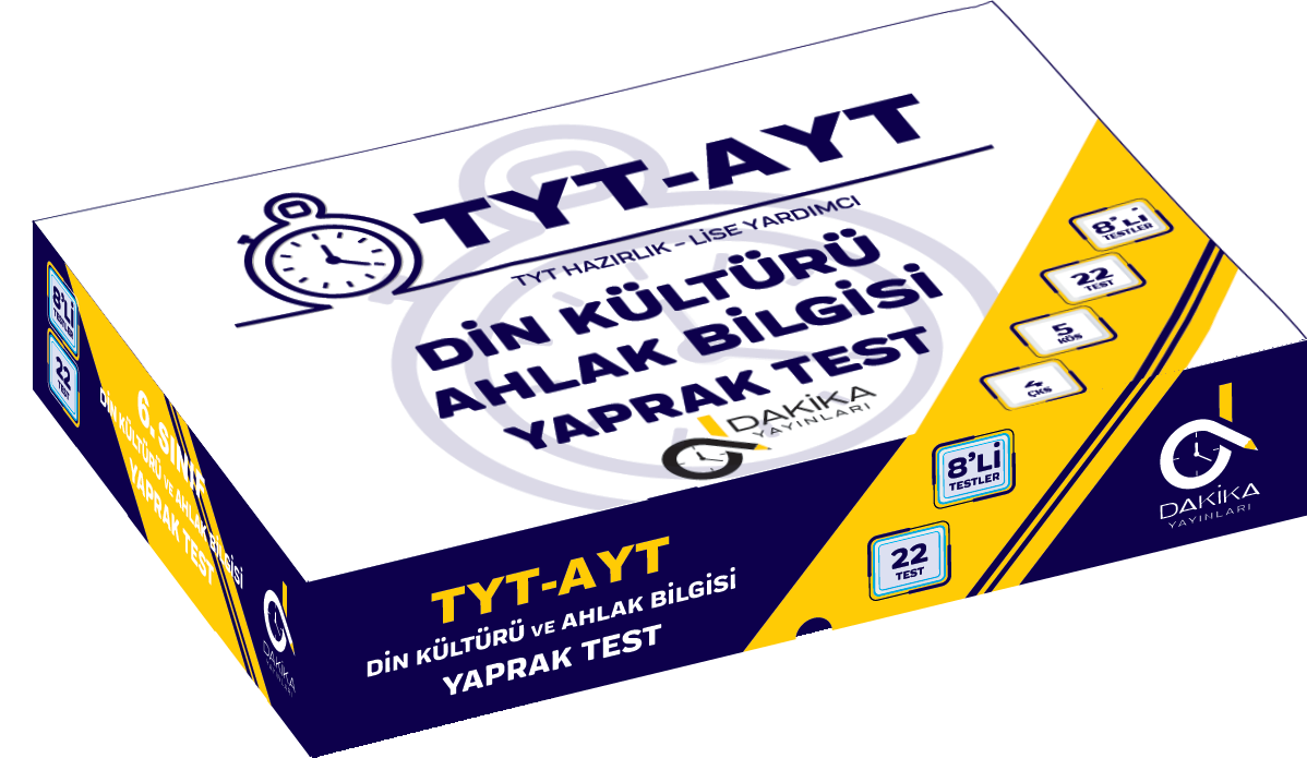 TYT-AYT_yaprak_test_Din_Kulturu.png 20 DAKİKA YAYINLARI TYT-AYT DİN KÜLTÜRÜ VE AHLAK BİLGİSİ YAPRAK TEST - Görsel 1