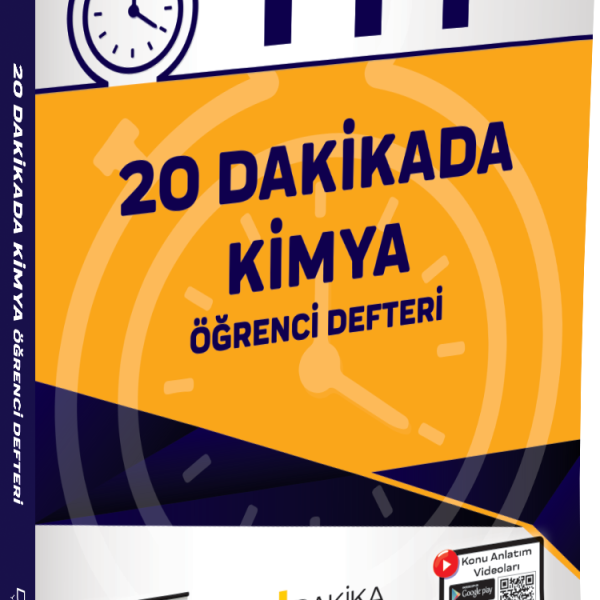 20 DAKİKA YAYINLARI TYT KİMYA ÖĞRENCİ DEFTERİ