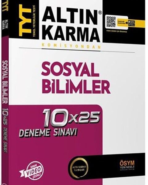 ALTIN KARMA YAYINLARI  TYT Sosyal Bilimler 10*25  Branş Deneme