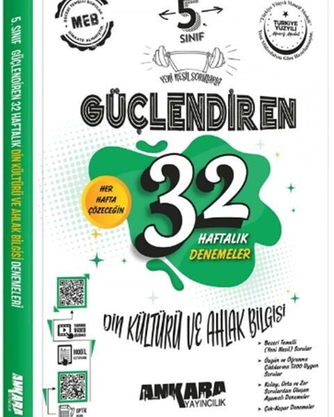 ANKARA YAYINLARI DİN KÜLTÜRÜ VE AHLAK BİLGİSİ 32 HAFTALIK KAZANIM DENEMELERİ
