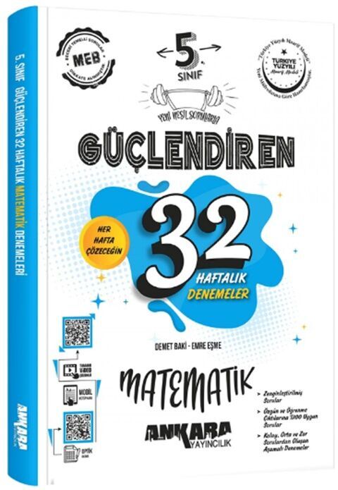 ankara-yayincilik-5-sinif-matema_OTgwMDgxNzUy_1.jpg ANKARA YAYINLARI MATEMATİK 32 HAFTALIK KAZANIM DENEMELERİ - Görsel 1