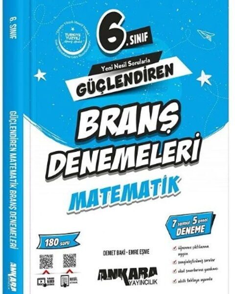 ANKARA YAYINLARI MATEMATİK BRANŞ DENEME