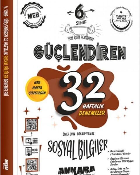 ANKARA YAYINLARI SOSYAL BİLGİLER 32 HAFTALIK KAZANIM DENEMELERİ