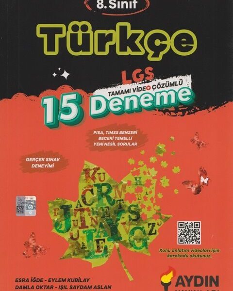 AYDIN YAYINLARI LGS 8. Sınıf Türkçe 15 Deneme