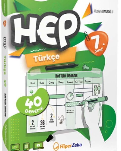 HİPER ZEKA YAYINLARI 7. Sınıf HEP Türkçe Haftalık Deneme Föyleri