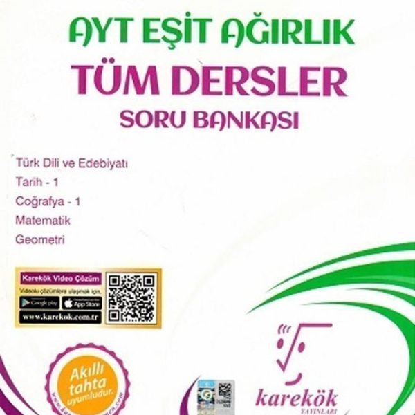 KAREKÖK YAYINLARI AYT TÜM DERSLER EŞİT AĞIRLIK SORU BANKASI