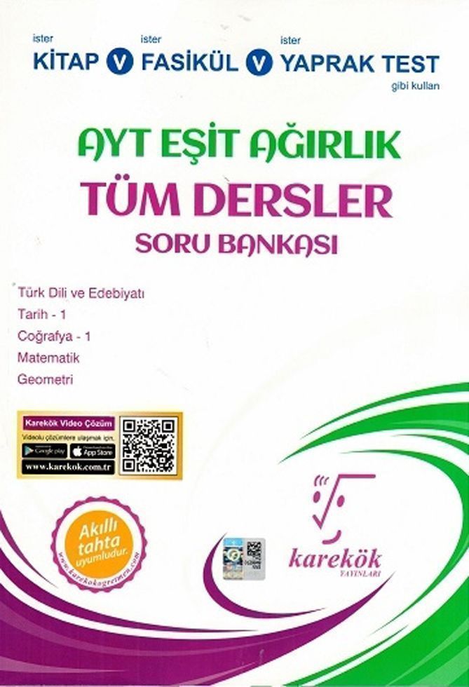 karekc3b6k-yayc4b1nlarc4_12136_1.jpeg KAREKÖK YAYINLARI AYT TÜM DERSLER EŞİT AĞIRLIK SORU BANKASI - Görsel 1