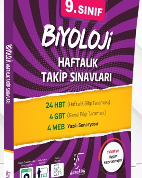 KAREKÖK YAYINLARI 9.SINIF BİYOLOJİ HAFTALIK TAKİP SINAVLARI