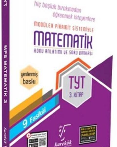 KAREKÖK YAYINLARI TYT  MATEMATİK 3 MPS (MODÜLER PİRAMİT SİSTEMİ)