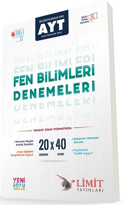 limit-yayinlaric2a0ayt-fen-bilim_89010_1.jpg LİMİT YAYINLARI AYT 20 Lİ FEN BİLİMLERİ DENEMELERİ - Görsel 1