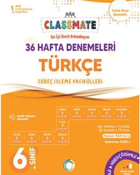 OKYANUS YAYINCILIK 6. Sınıf Classmate 36 Hafta Denemeleri Türkçe Süreç İz. Fasikülleri