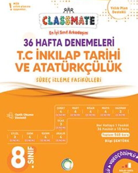 OKYANUS YAYINCILIK 8. Sınıf Classmate 36 Hafta Denemeleri Türkçe Süreç İz. Fasikülleri