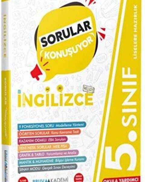 PRUVA AKADEMİ YAYINLARI 5. SINIF SORULAR KONUŞUYOR SORU BANKASI İNGİLİZCE