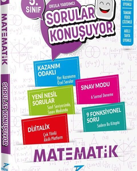 PRUVA AKADEMİ YAYINLARI 5. SINIF SORULAR KONUŞUYOR SORU BANKASI MATEMATİK